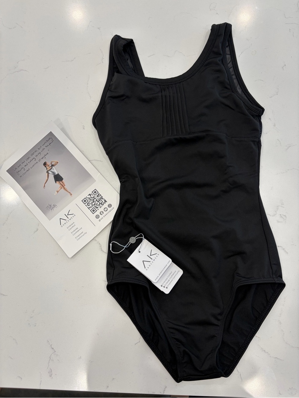 AK Dance Cara Black Leotard